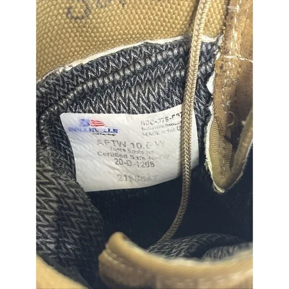 Belleville Boots 10.5W Tan Gore-Tex Vibram USAF Safe to Fly Military - Picture 7 of 9